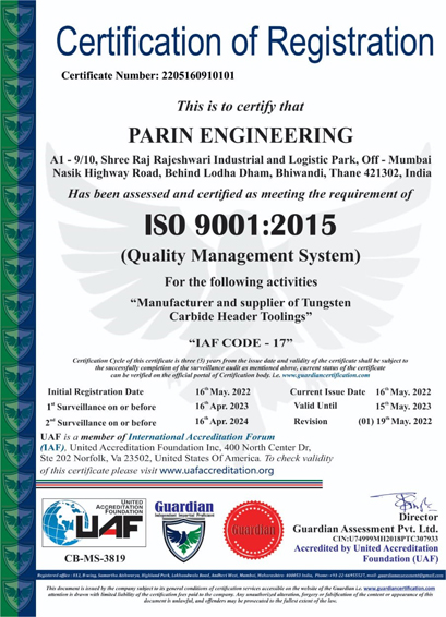Tungsten Carbide Cold Heading Dies